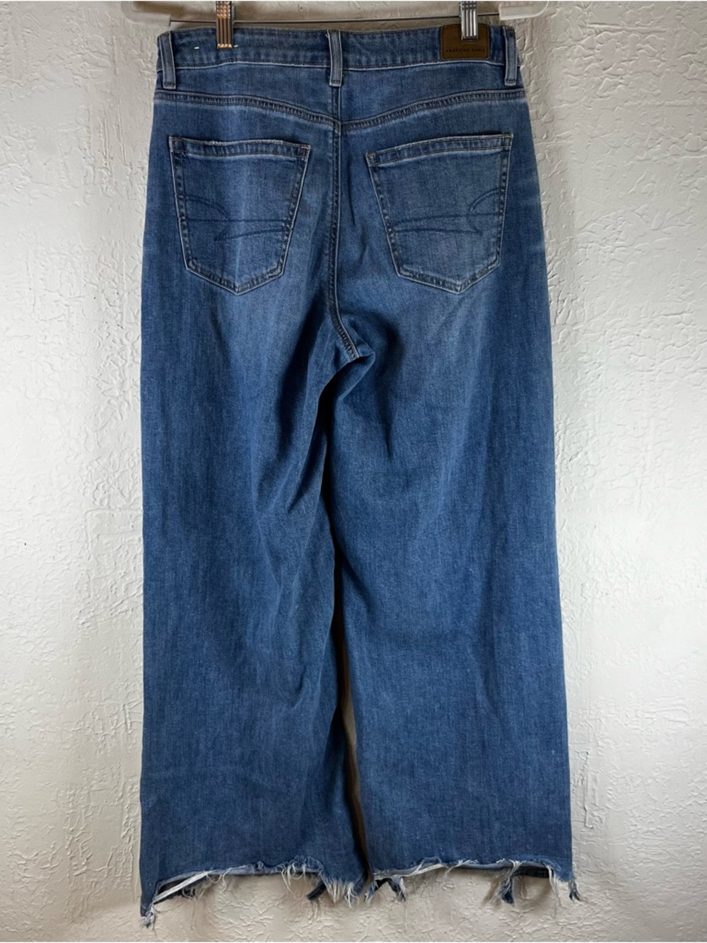 American Eagle Dreamy Drape Stretch Super High-Waisted Baggy Wide-Leg Jeans - Picture 10 of 15